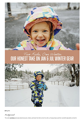 Jan & Jul Winter Gear Featured in Travel Blog